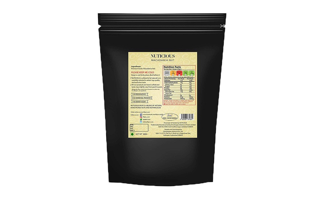 Nuticious Macadamia Nut    Pack  900 grams